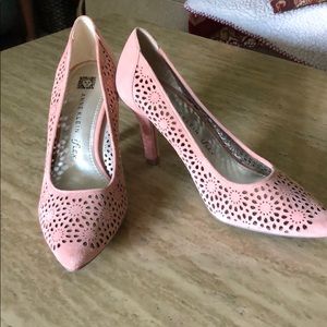 Pink Suede High Heels